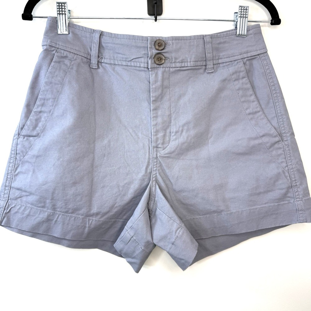 A New Day Women's‎ Gray Stretch Shorts Size 4 Cotton Spandex Pockets Casual